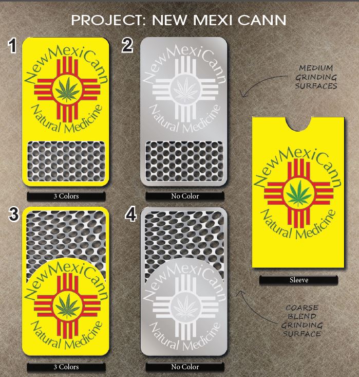 Custom Card Grinders for New Mexicann Natural Medicine