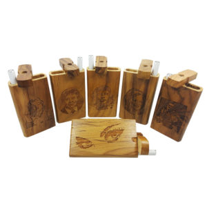 Custom One Hitter Dugouts in a Variety of Laser Etched Designs and FREE 3" Reusable Aluminum Cigarette
