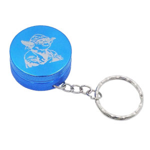 Yoda Keychain Grinder blue mini yoda keychain grinder